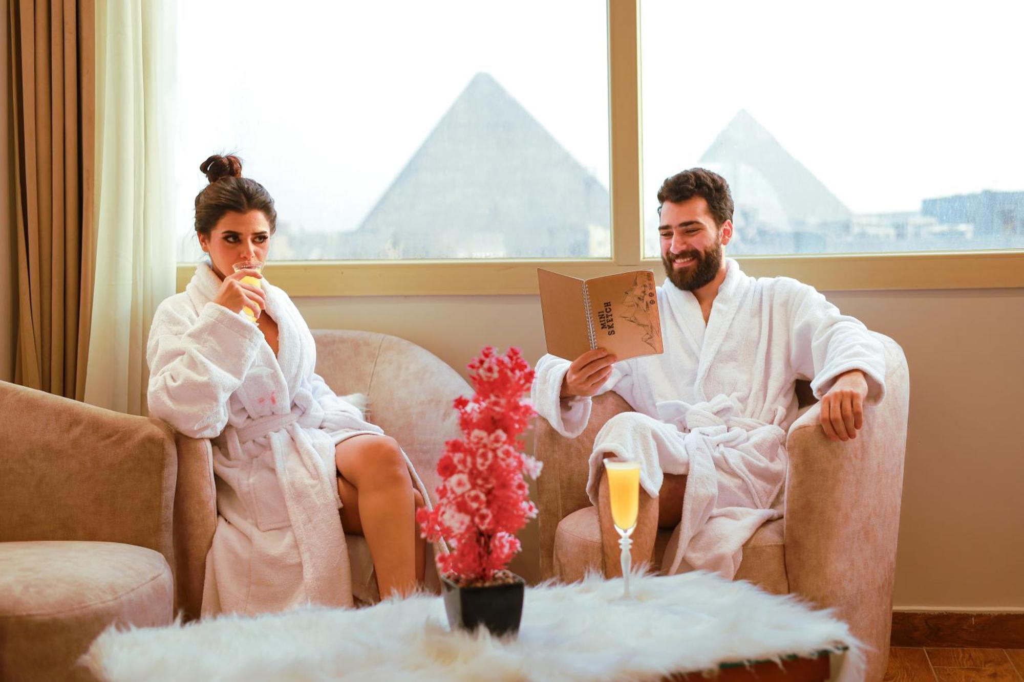 The Muse Pyramids Inn Kafret el-Gabal Eksteriør billede